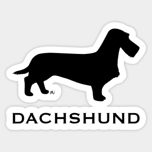 Coarsehaired dachshund with text Sticker